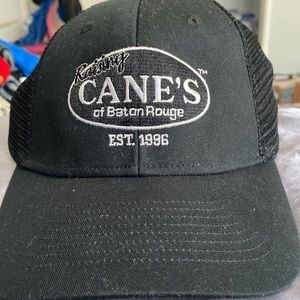 Black original raising canes hat